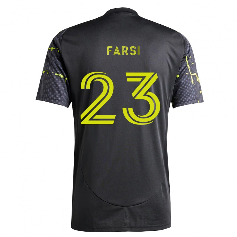 Danxen Uomo Maglia Mohamed Farsi #23 Giallo Fluorescente Nero Kit Gara Away 2026/27 Maglietta