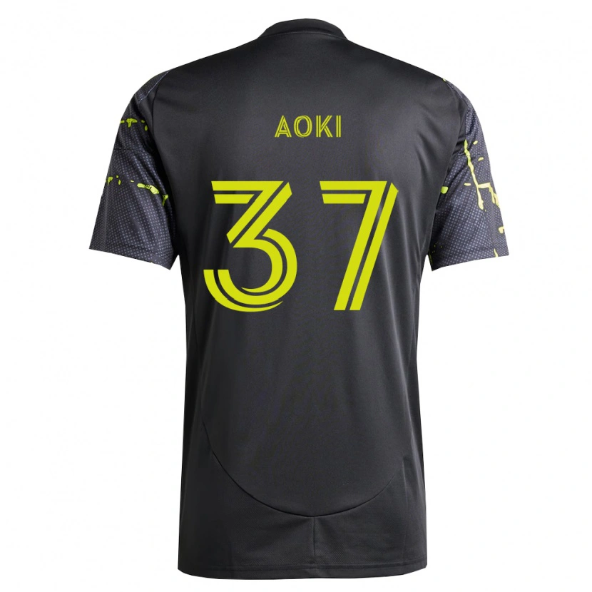 Danxen Uomo Maglia Rui Aoki #37 Giallo Fluorescente Nero Kit Gara Away 2026/27 Maglietta