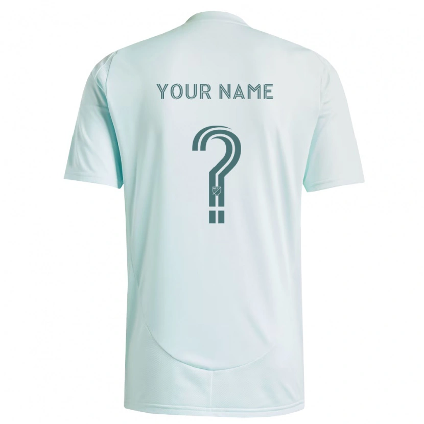 Danxen Uomo Maglia Il Tuo Nome #0 Bianco Verde Chiaro Kit Gara Away 2026/27 Maglietta