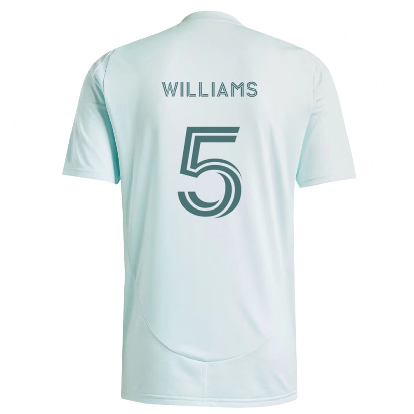 Danxen Uomo Maglia Loïc Williams #5 Bianco Verde Chiaro Kit Gara Away 2026/27 Maglietta