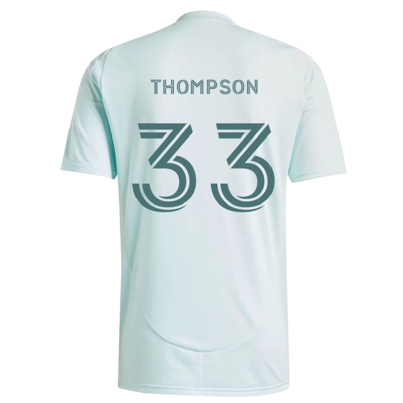 Danxen Uomo Maglia Kosi Thompson #33 Bianco Verde Chiaro Kit Gara Away 2026/27 Maglietta