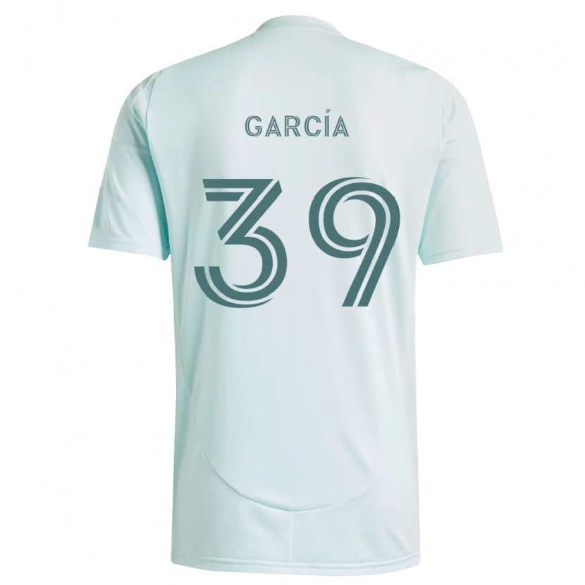 Danxen Uomo Maglia Luis García #39 Bianco Verde Chiaro Kit Gara Away 2026/27 Maglietta