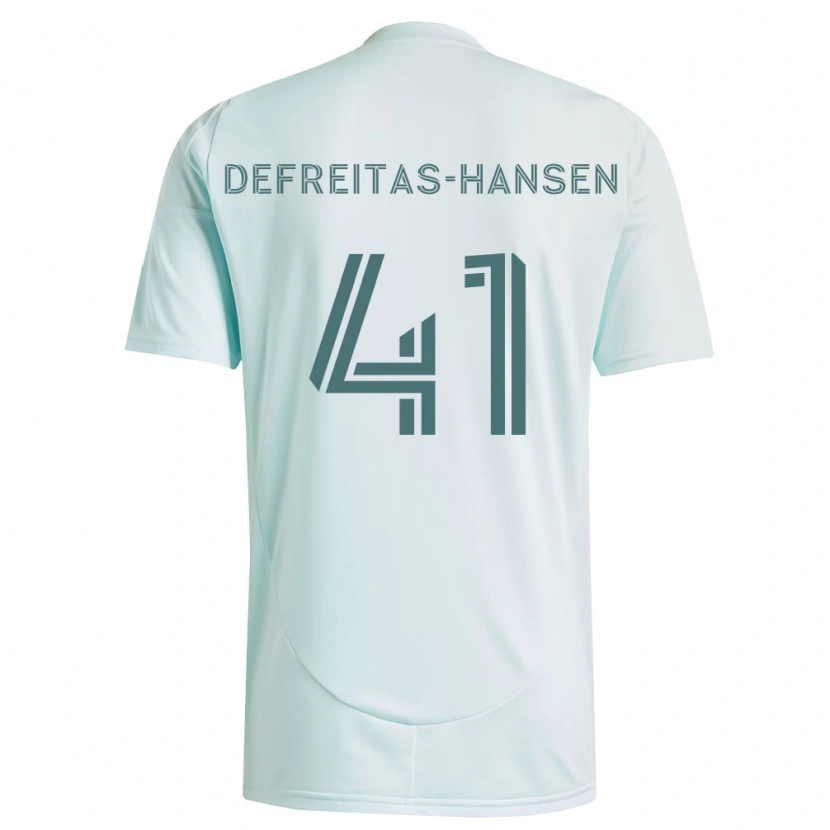 Danxen Uomo Maglia Nicolas Hansen #41 Bianco Verde Chiaro Kit Gara Away 2026/27 Maglietta