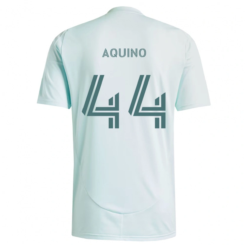 Danxen Uomo Maglia Chris Aquino #44 Bianco Verde Chiaro Kit Gara Away 2026/27 Maglietta
