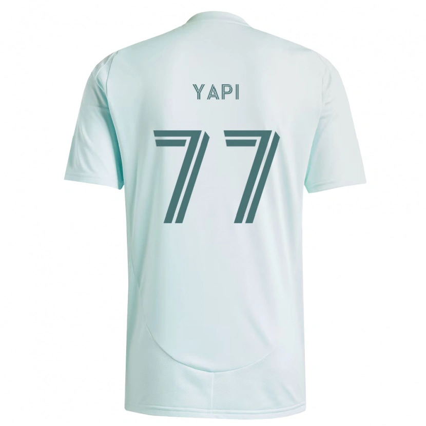 Danxen Uomo Maglia Darren Yapi #77 Bianco Verde Chiaro Kit Gara Away 2026/27 Maglietta