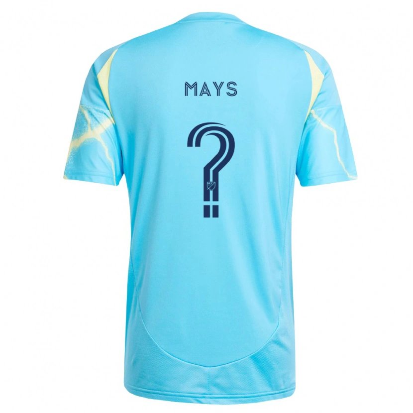Danxen Uomo Maglia Jacob Mays #0 Azzurro Chiaro Nero Giallo Chiaro Kit Gara Away 2026/27 Maglietta