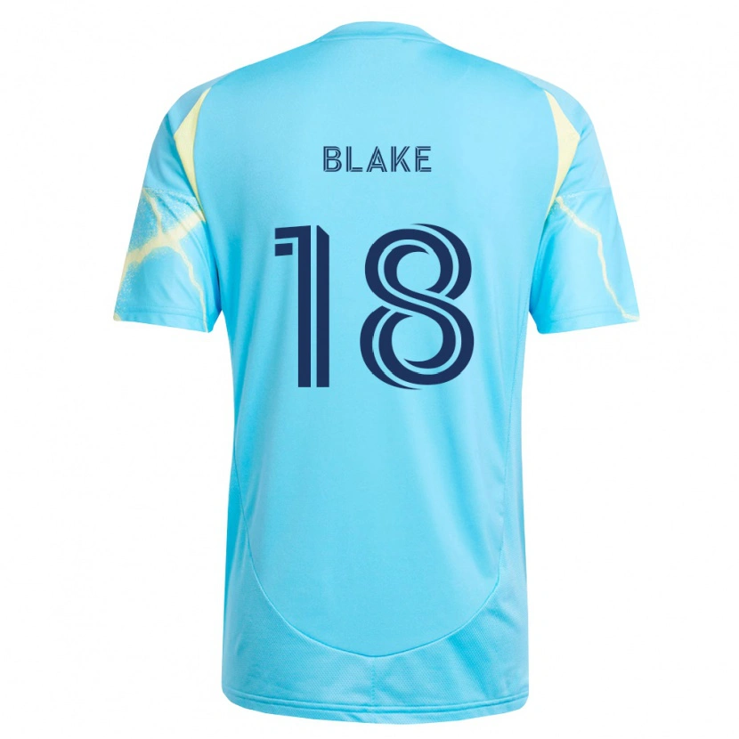 Danxen Uomo Maglia Andre Blake #18 Azzurro Chiaro Nero Giallo Chiaro Kit Gara Away 2026/27 Maglietta