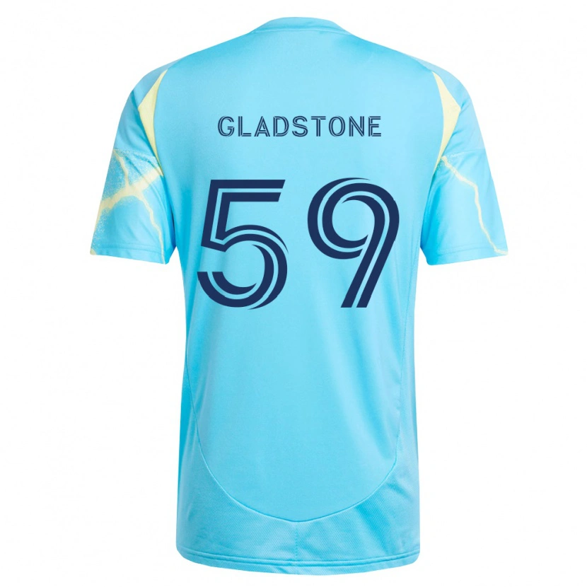 Danxen Uomo Maglia Tyler Gladstone #59 Azzurro Chiaro Nero Giallo Chiaro Kit Gara Away 2026/27 Maglietta