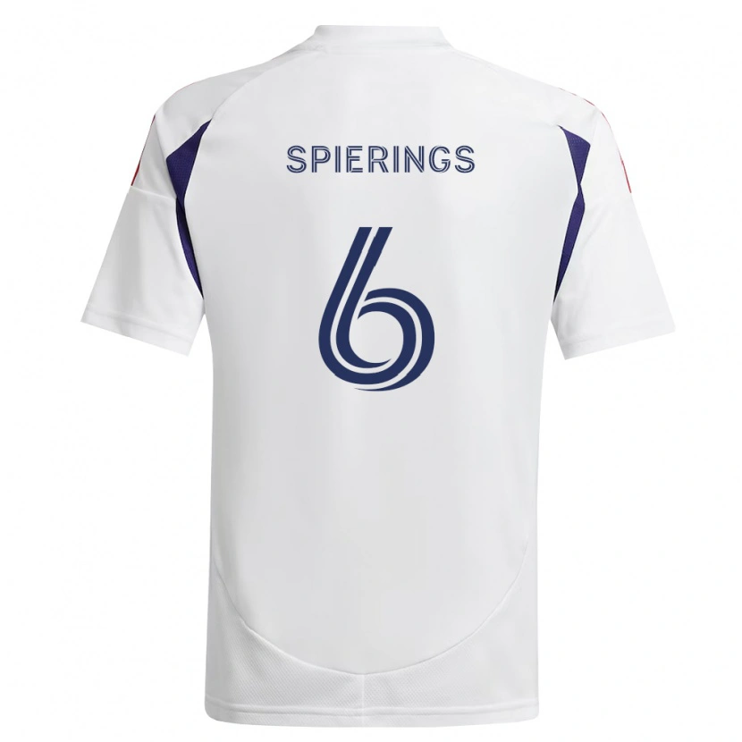 Danxen Uomo Maglia Stijn Spierings #6 Blu Reale Rosso Marrone Kit Gara Away 2026/27 Maglietta