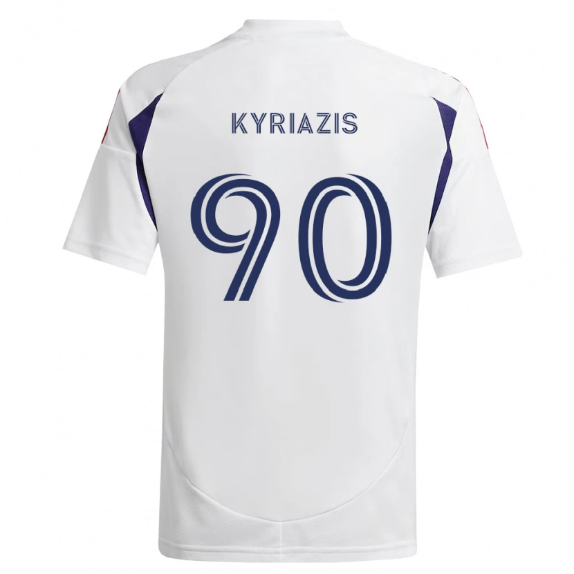 Danxen Uomo Maglia Konstantinos Kyriazis #90 Blu Reale Rosso Marrone Kit Gara Away 2026/27 Maglietta