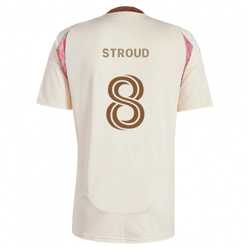 Danxen Uomo Maglia Jared Stroud #8 Rosa Bianco Sporco Kit Gara Away 2026/27 Maglietta