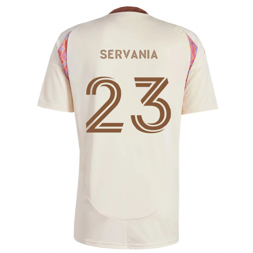 Danxen Uomo Maglia Brandon Servania #23 Rosa Bianco Sporco Kit Gara Away 2026/27 Maglietta