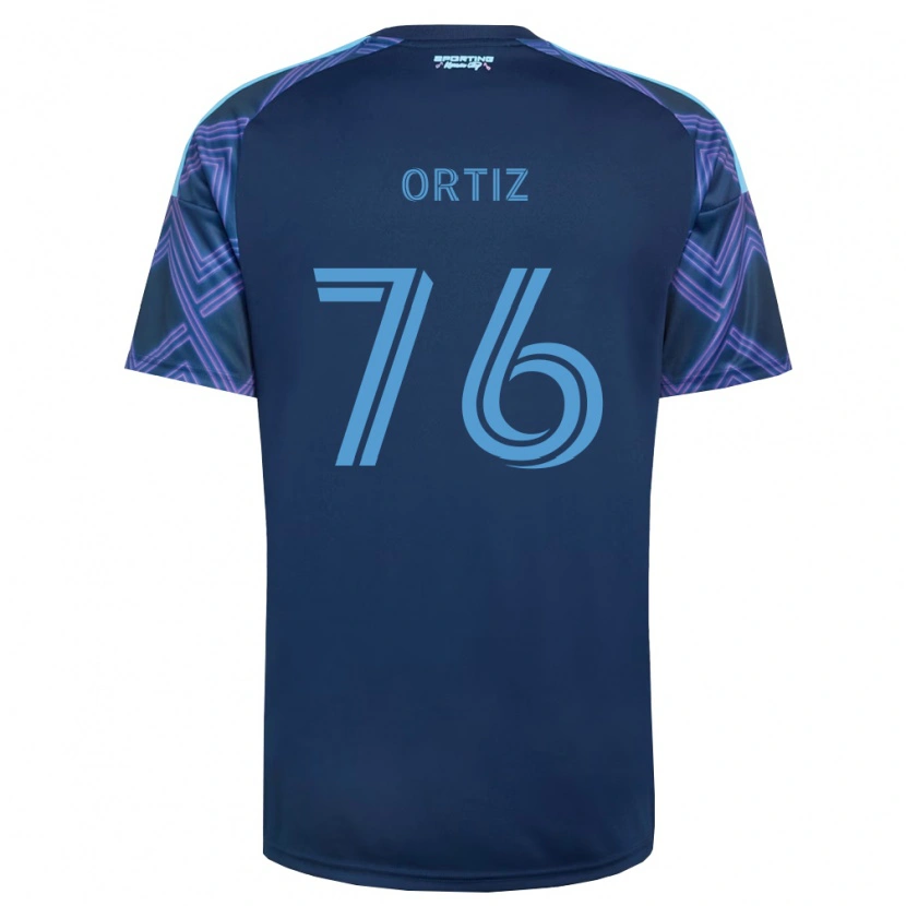 Danxen Uomo Maglia Johann Ortiz #76 Blu Reale Viola Kit Gara Away 2026/27 Maglietta