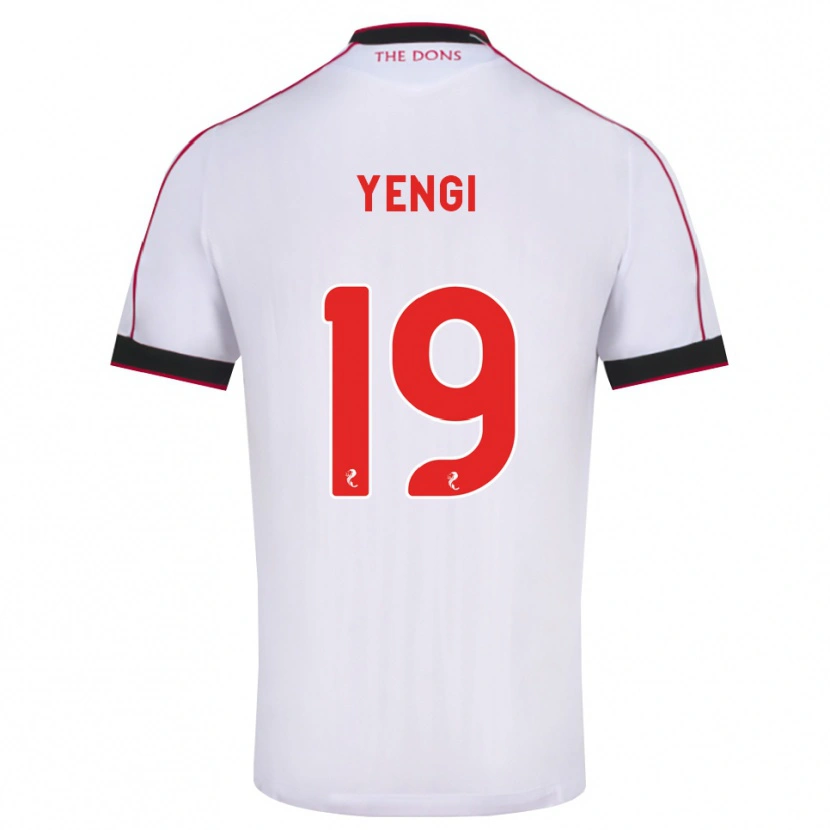 Danxen Uomo Maglia Kusini Yengi #19 Bianco Rosso Nero Kit Gara Away 2026/27 Maglietta