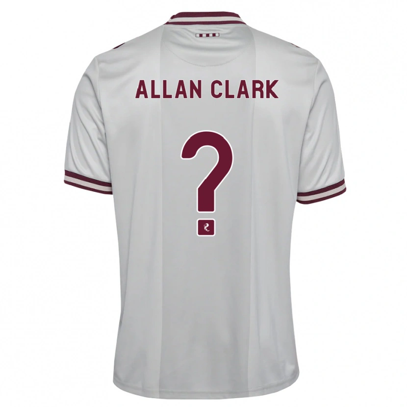 Danxen Uomo Maglia Allan Clark #0 Borgogna Bianco Kit Gara Away 2026/27 Maglietta