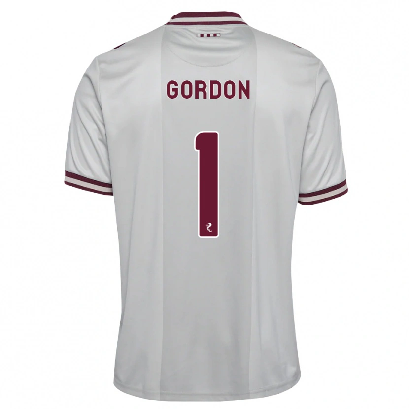 Danxen Uomo Maglia Craig Gordon #1 Borgogna Bianco Kit Gara Away 2026/27 Maglietta