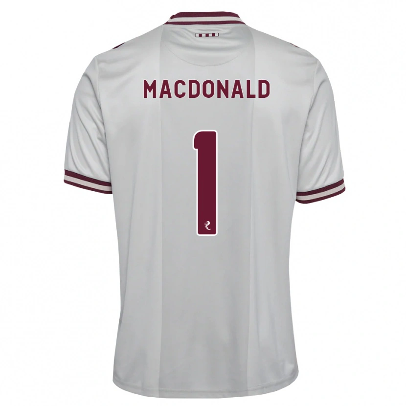 Danxen Uomo Maglia Jamie Macdonald #1 Borgogna Bianco Kit Gara Away 2026/27 Maglietta