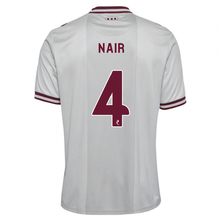 Danxen Uomo Maglia Kenzi Nair #4 Borgogna Bianco Kit Gara Away 2026/27 Maglietta