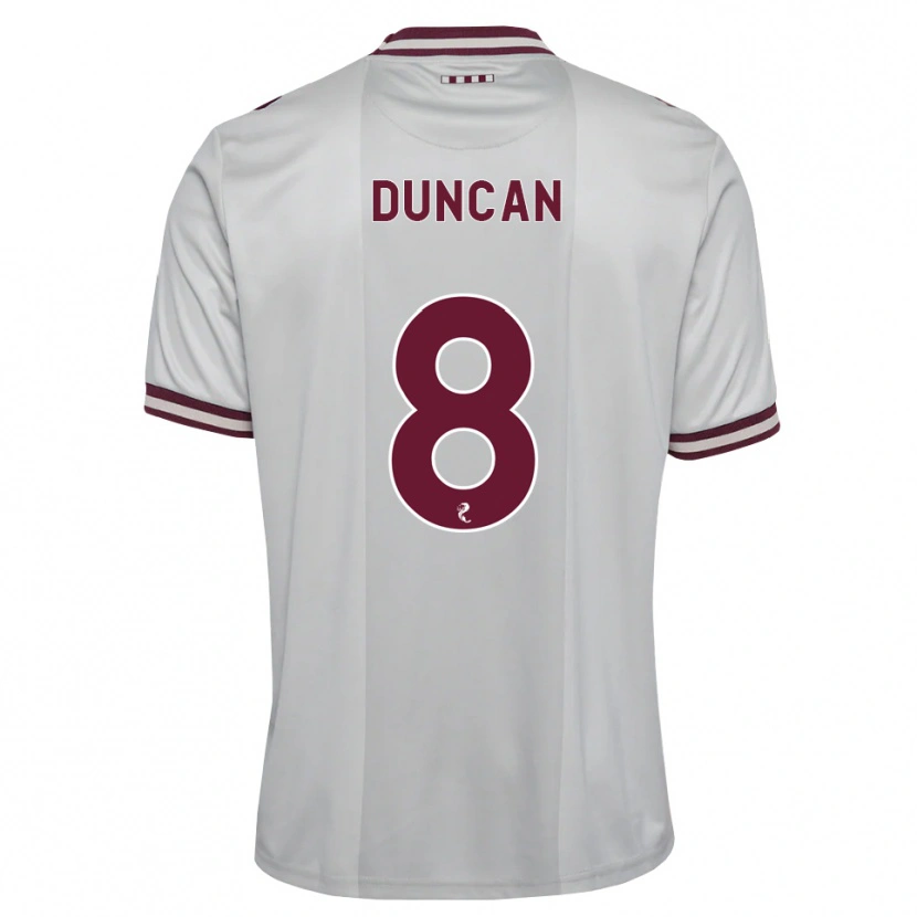 Danxen Uomo Maglia Ryan Duncan #8 Borgogna Bianco Kit Gara Away 2026/27 Maglietta