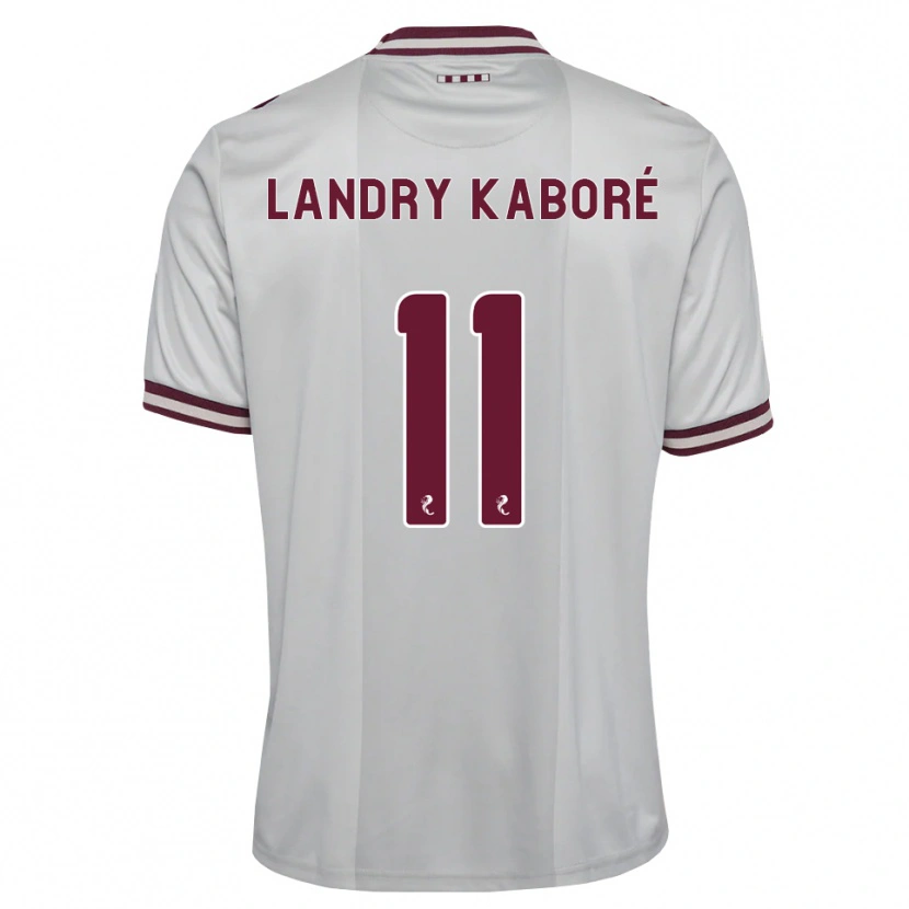Danxen Uomo Maglia Pierre Landry Kaboré #11 Borgogna Bianco Kit Gara Away 2026/27 Maglietta