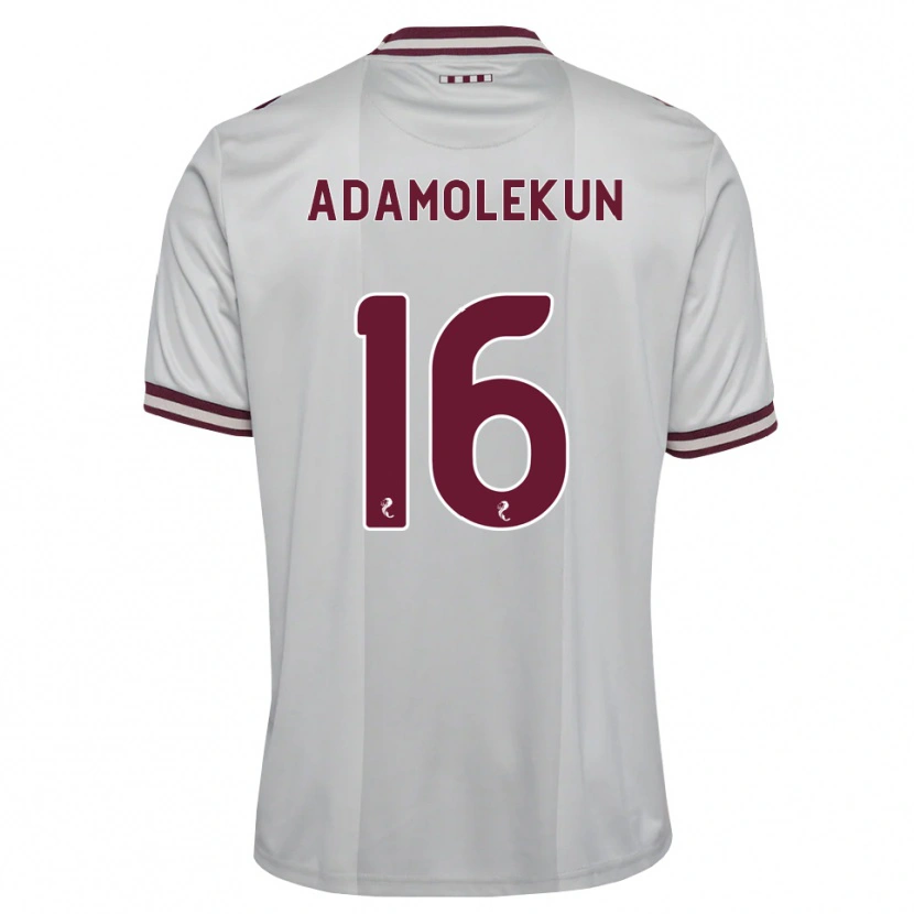 Danxen Uomo Maglia Olufolasade Adamolekun #16 Borgogna Bianco Kit Gara Away 2026/27 Maglietta