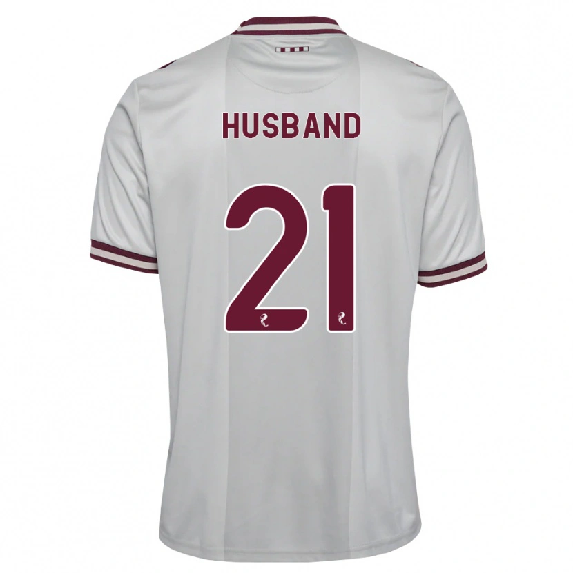Danxen Uomo Maglia Erin Husband #21 Borgogna Bianco Kit Gara Away 2026/27 Maglietta