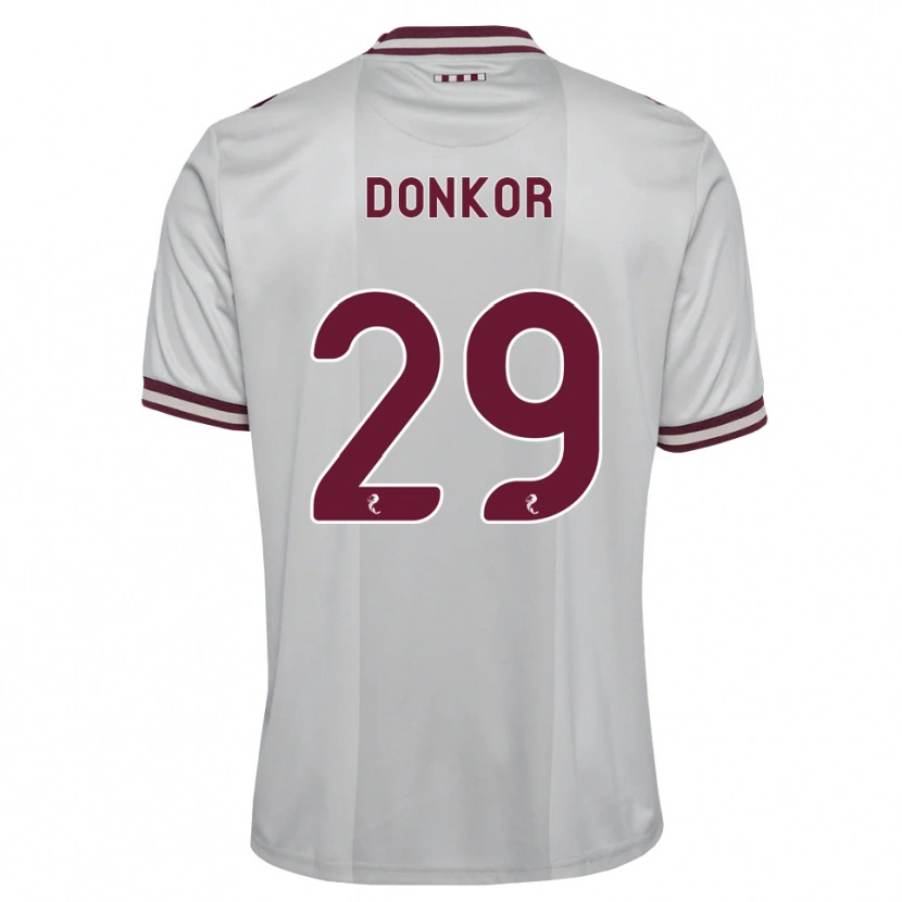 Danxen Uomo Maglia Jaedon Donkor #29 Borgogna Bianco Kit Gara Away 2026/27 Maglietta