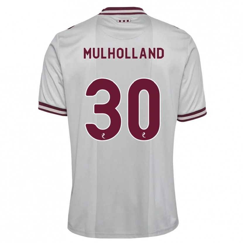 Danxen Uomo Maglia James Mulholland #30 Borgogna Bianco Kit Gara Away 2026/27 Maglietta