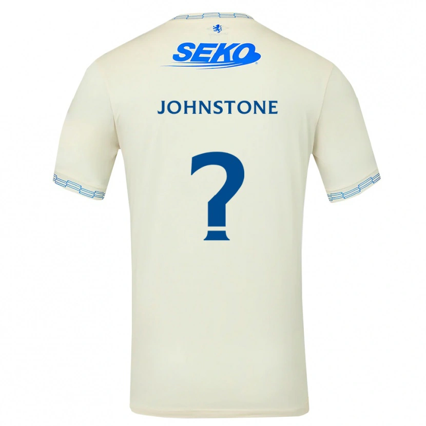 Danxen Uomo Maglia Ollie Johnstone #0 Bianco Blu Cielo Profondo Kit Gara Away 2026/27 Maglietta