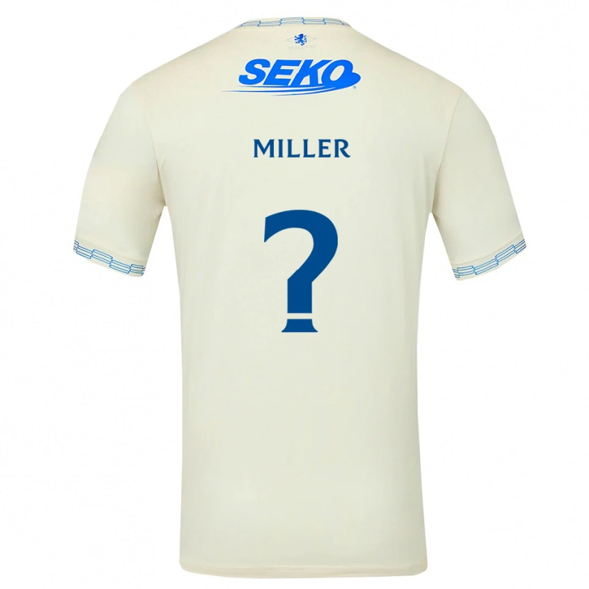 Danxen Uomo Maglia Charlie Miller #0 Bianco Blu Cielo Profondo Kit Gara Away 2026/27 Maglietta