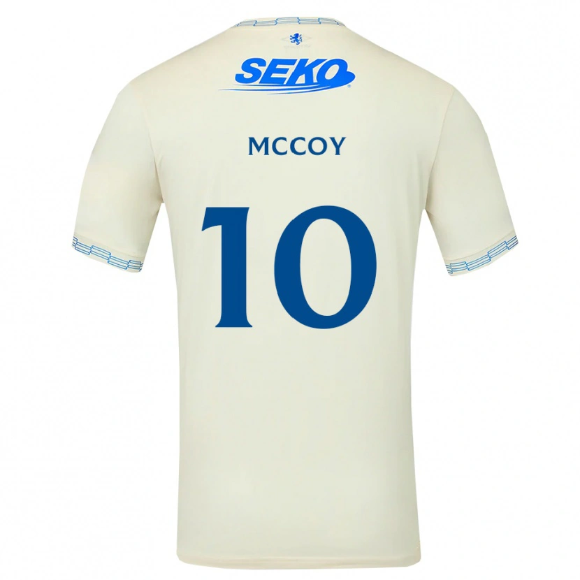 Danxen Uomo Maglia Kayla Mccoy #10 Bianco Blu Cielo Profondo Kit Gara Away 2026/27 Maglietta