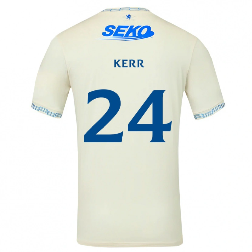 Danxen Uomo Maglia Samantha Mary Kerr #24 Bianco Blu Cielo Profondo Kit Gara Away 2026/27 Maglietta