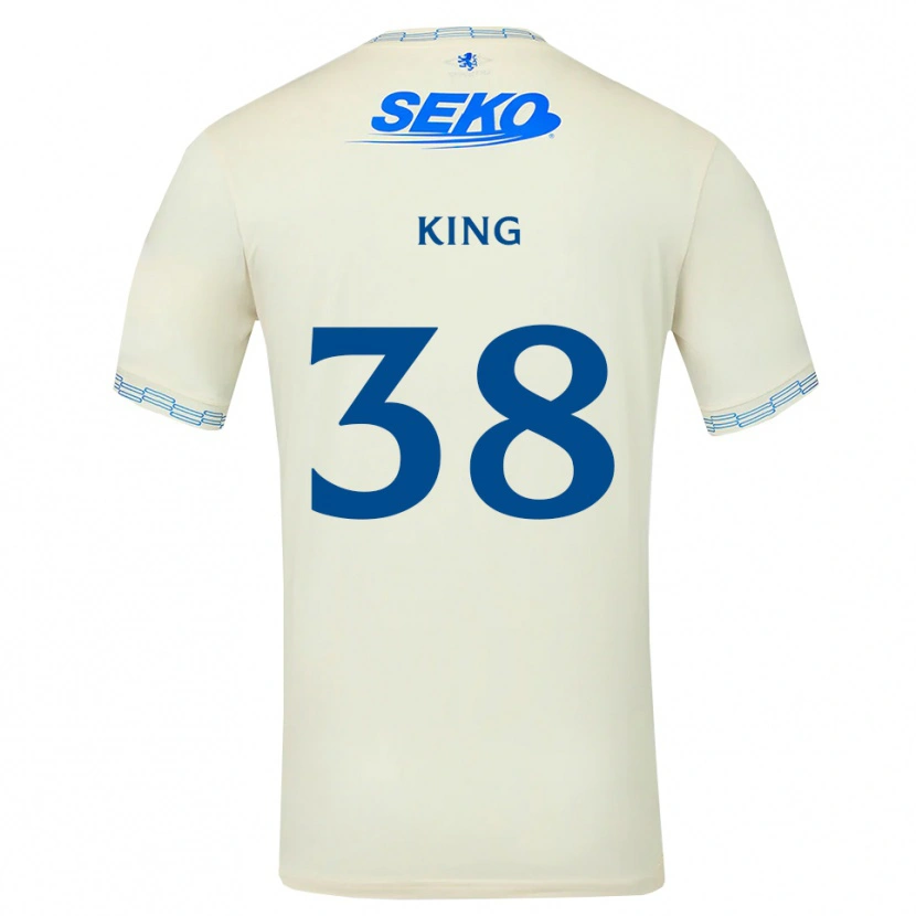Danxen Uomo Maglia Leon King #38 Bianco Blu Cielo Profondo Kit Gara Away 2026/27 Maglietta