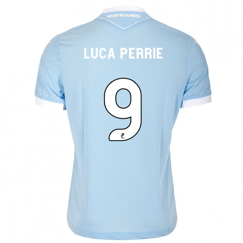 Danxen Uomo Maglia Luca Perrie #9 Bianco Cielo Chiaro Kit Gara Away 2026/27 Maglietta