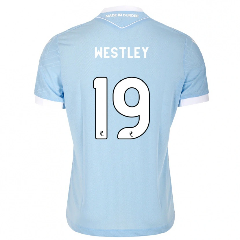 Danxen Uomo Maglia Joe Westley #19 Bianco Cielo Chiaro Kit Gara Away 2026/27 Maglietta