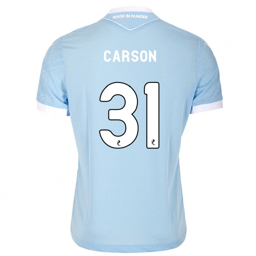 Danxen Uomo Maglia Trevor Carson #31 Bianco Cielo Chiaro Kit Gara Away 2026/27 Maglietta