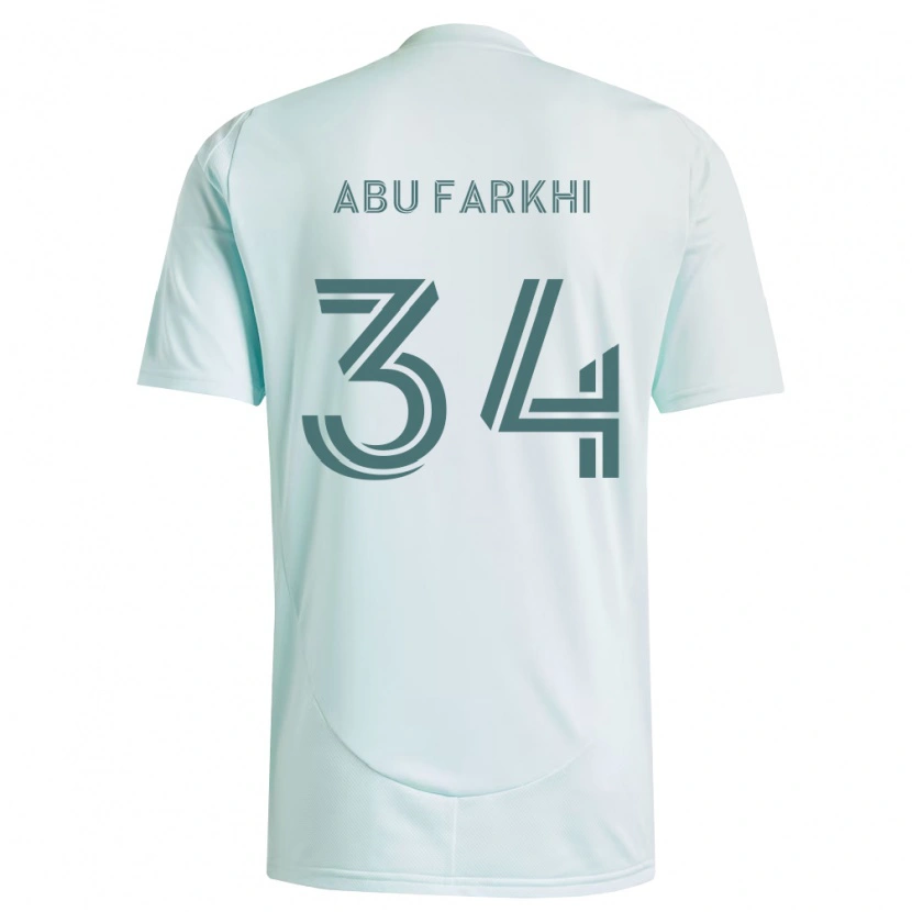 Danxen Uomo Maglia Sayed Abu Farkhi #34 Bianco Verde Chiaro Kit Gara Away 2026/27 Maglietta