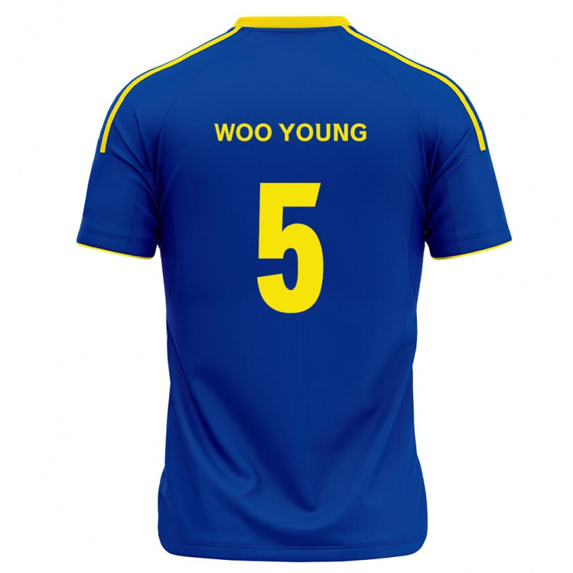 Danxen Donna Maglia Woo-Young Jung #5 Blu Reale Giallo Kit Gara Home 2026/27 Maglietta