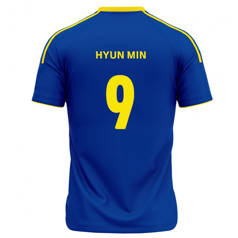 Danxen Donna Maglia Hyun-Min Oh #9 Blu Reale Giallo Kit Gara Home 2026/27 Maglietta
