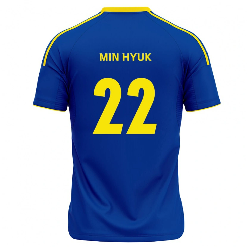 Danxen Donna Maglia Min-Hyuk Lee #22 Blu Reale Giallo Kit Gara Home 2026/27 Maglietta