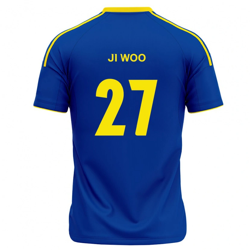 Danxen Donna Maglia Ji-Woo Lee #27 Blu Reale Giallo Kit Gara Home 2026/27 Maglietta