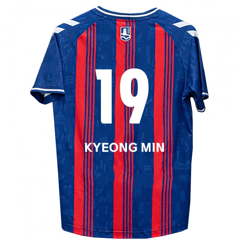 Danxen Donna Maglia Kyeong-Min Kim #19 Blu Rosso Bianco Kit Gara Home 2026/27 Maglietta