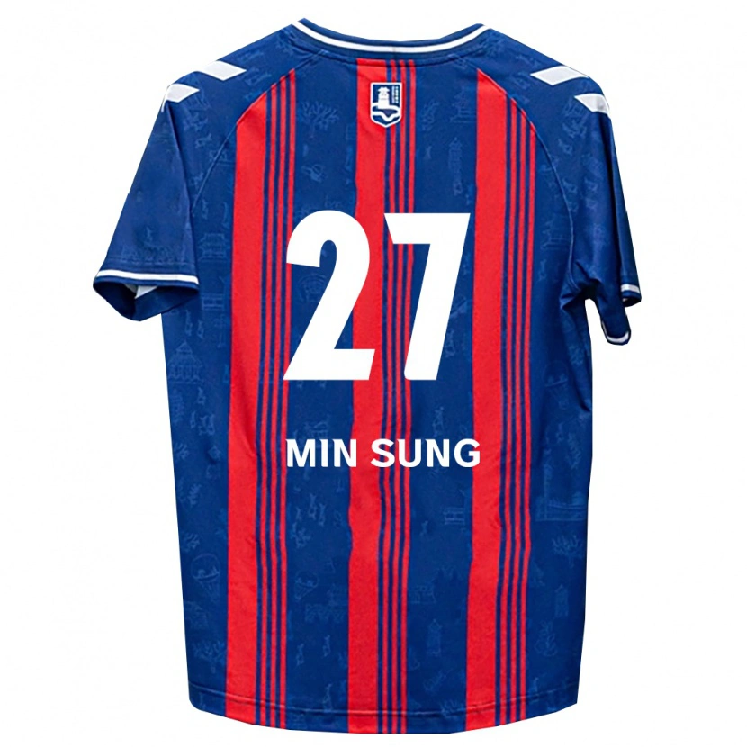 Danxen Donna Maglia Min-Sung Kang #27 Blu Rosso Bianco Kit Gara Home 2026/27 Maglietta