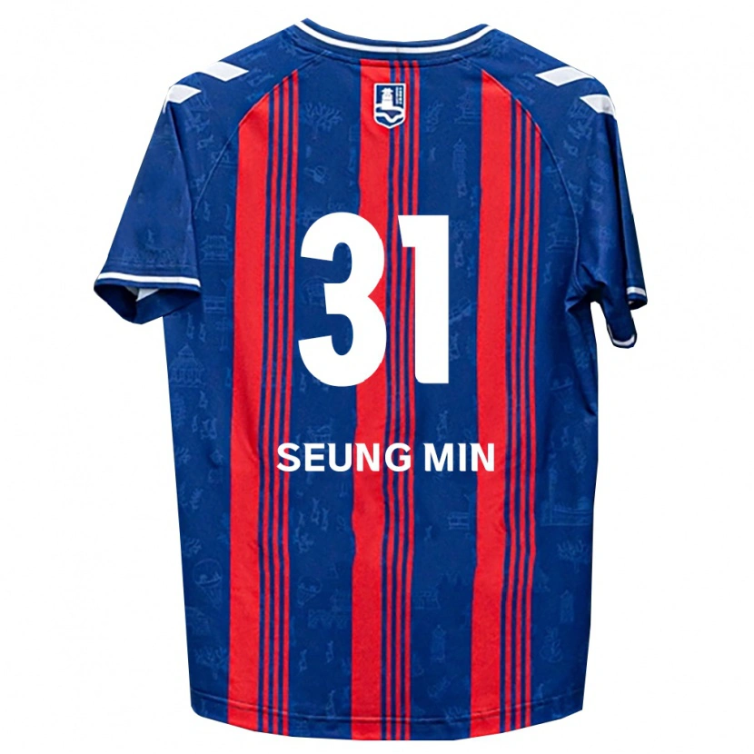 Danxen Donna Maglia Seung-Min Baek #31 Blu Rosso Bianco Kit Gara Home 2026/27 Maglietta