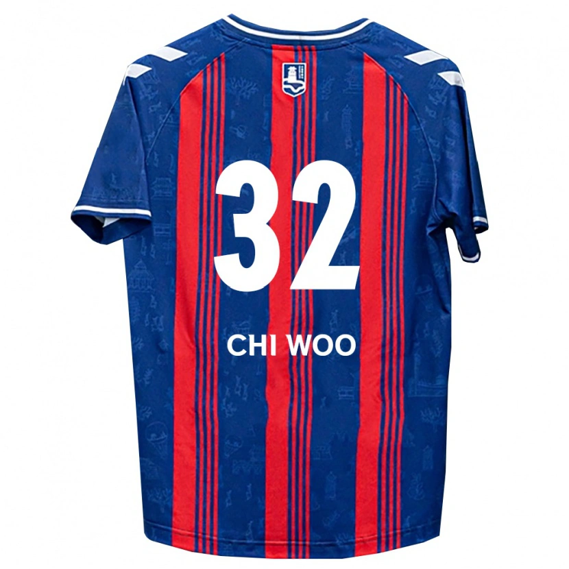 Danxen Donna Maglia Chi-Woo An #32 Blu Rosso Bianco Kit Gara Home 2026/27 Maglietta