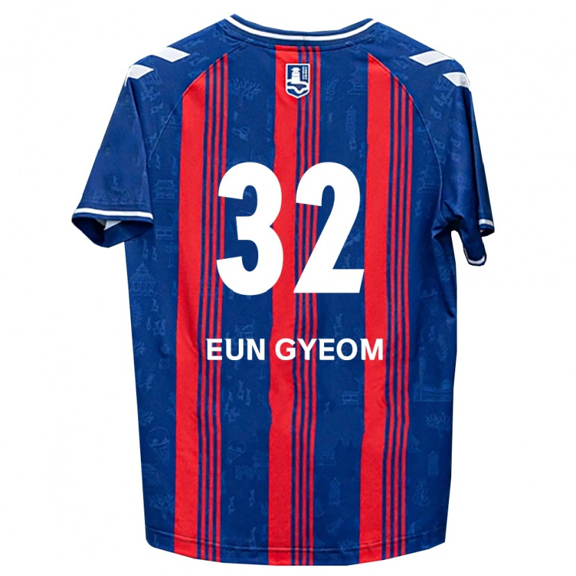 Danxen Donna Maglia Eun-Gyeom Kim #32 Blu Rosso Bianco Kit Gara Home 2026/27 Maglietta