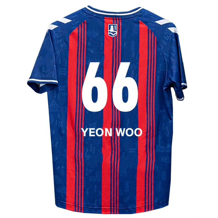 Danxen Donna Maglia Yeon-Woo Jang #66 Blu Rosso Bianco Kit Gara Home 2026/27 Maglietta