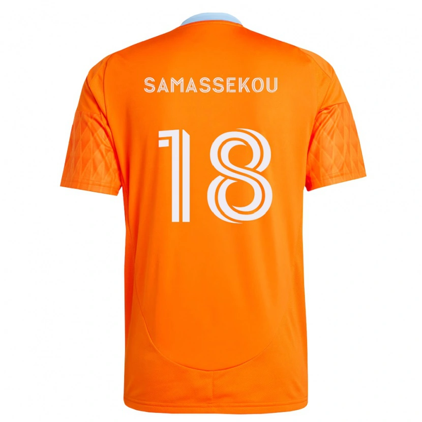 Danxen Donna Maglia Diadié Samassékou #18 Arancio Bianco Kit Gara Home 2026/27 Maglietta