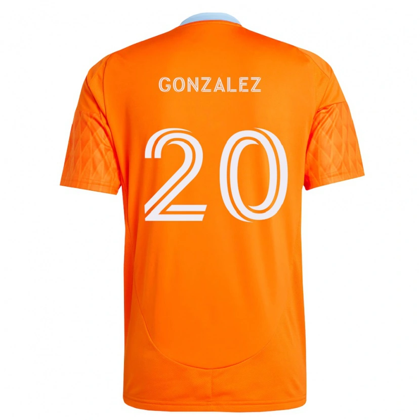 Danxen Donna Maglia Christopher Gonzalez #20 Arancio Bianco Kit Gara Home 2026/27 Maglietta