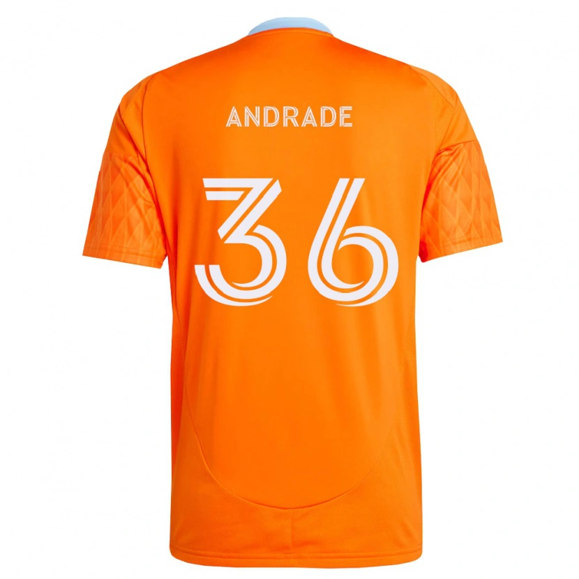 Danxen Donna Maglia Felipe Andrade #36 Arancio Bianco Kit Gara Home 2026/27 Maglietta
